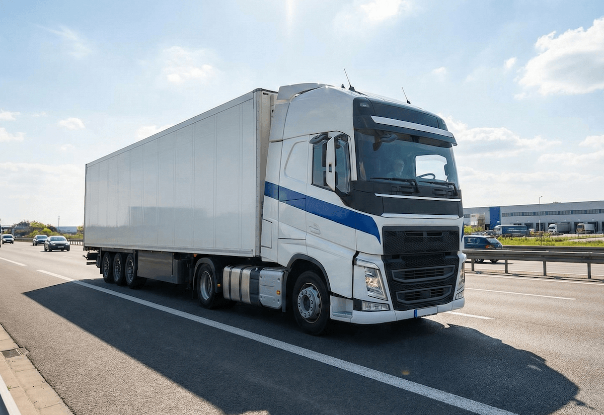 Wraptor X6 halfautomatische palletwikkelaar onderweg naar een klant omdat hij verhuurt is.